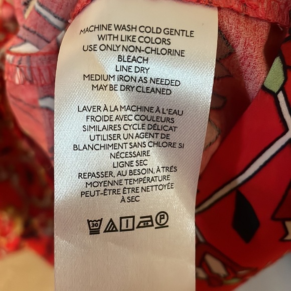 Anthropologie Cotton Tribal Print Dress, Red - Picture 8 of 9